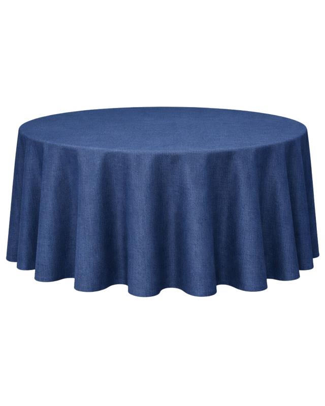 Rental store for Cloth, 120  Round Navy Blue Burlap in Saskatoon SK