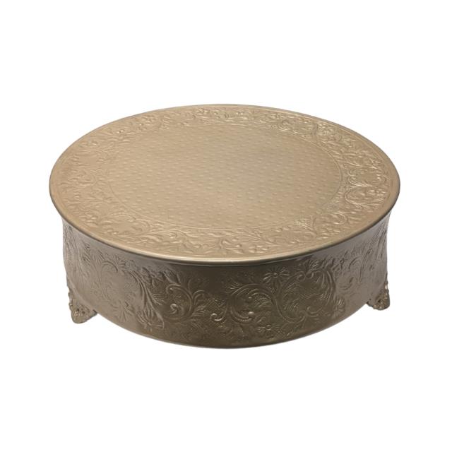 Rental store for Cake Stand, Gold Round 6  h x 18  d in Saskatoon SK