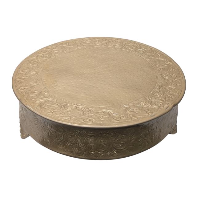 Rental store for Cake Stand, Gold Round 6  h x 22  d in Saskatoon SK