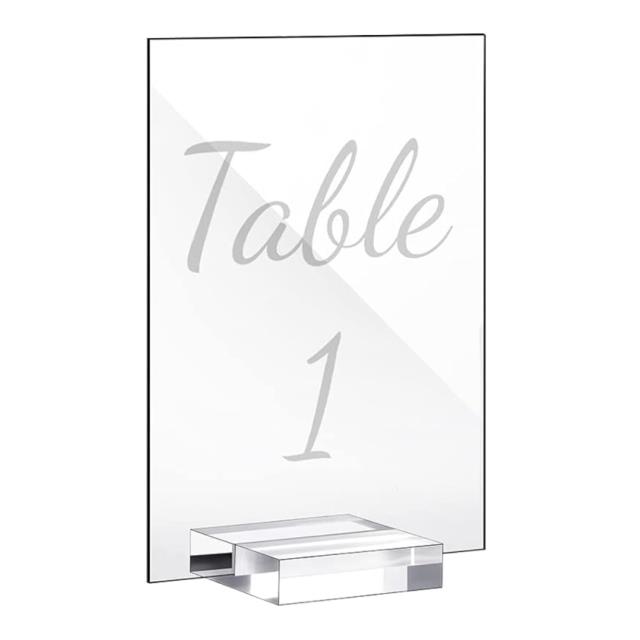 Rental store for Table Numbers, Acrylic Clear White 1-40 in Saskatoon SK