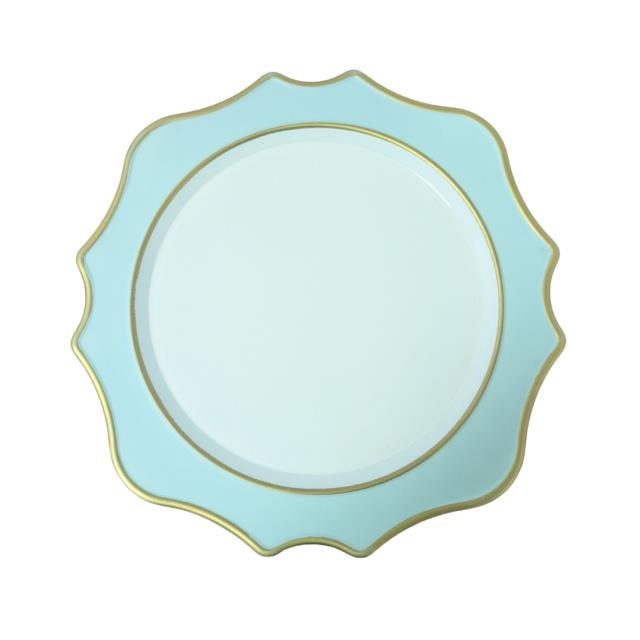 Rental store for Charger Plate, Blue Gold Lotus Scallop in Saskatoon SK