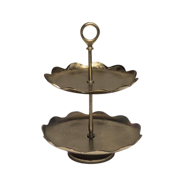 Rental store for Tray, Gold 2 Tier 16.5 H in Saskatoon SK