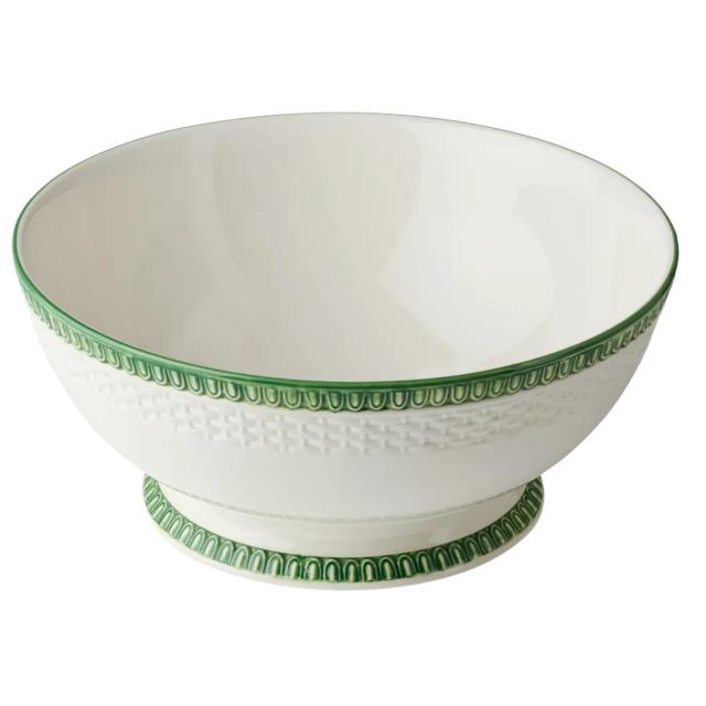 Rental store for Serving Bowl, Rattan 120oz Green White in Saskatoon SK