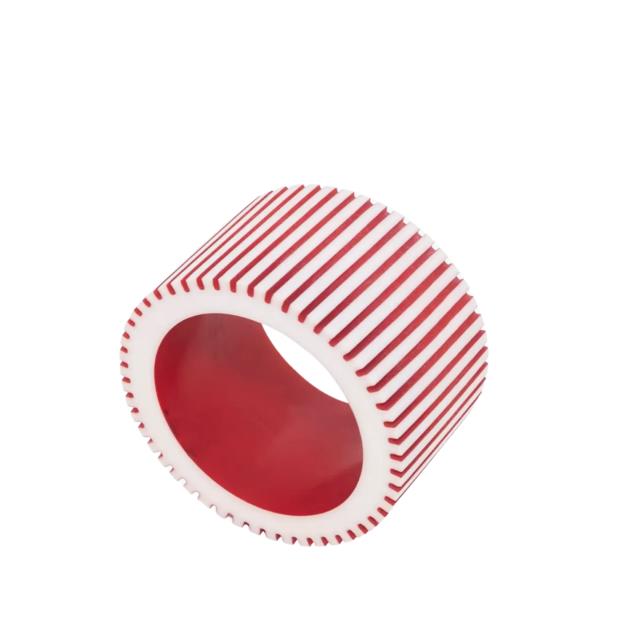 Rental store for Napkin Ring, Ribbed Red White in Saskatoon SK