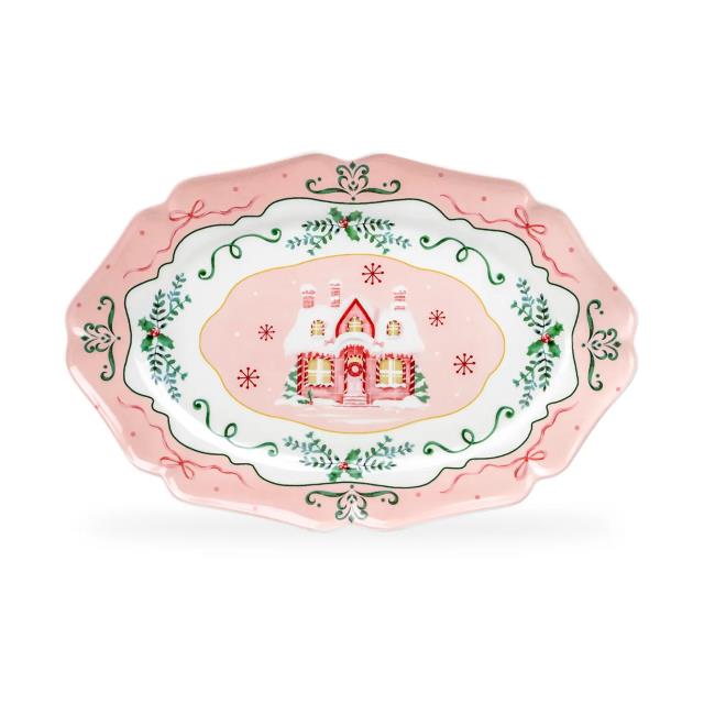 Rental store for Platter, Christmas House Pink14.5 x9.6 in Saskatoon SK