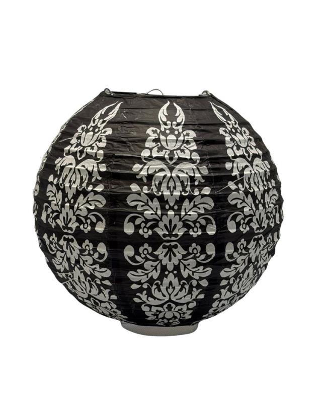 Rental store for Paper Lantern, Floral Blk Wht 10 Dia in Saskatoon SK