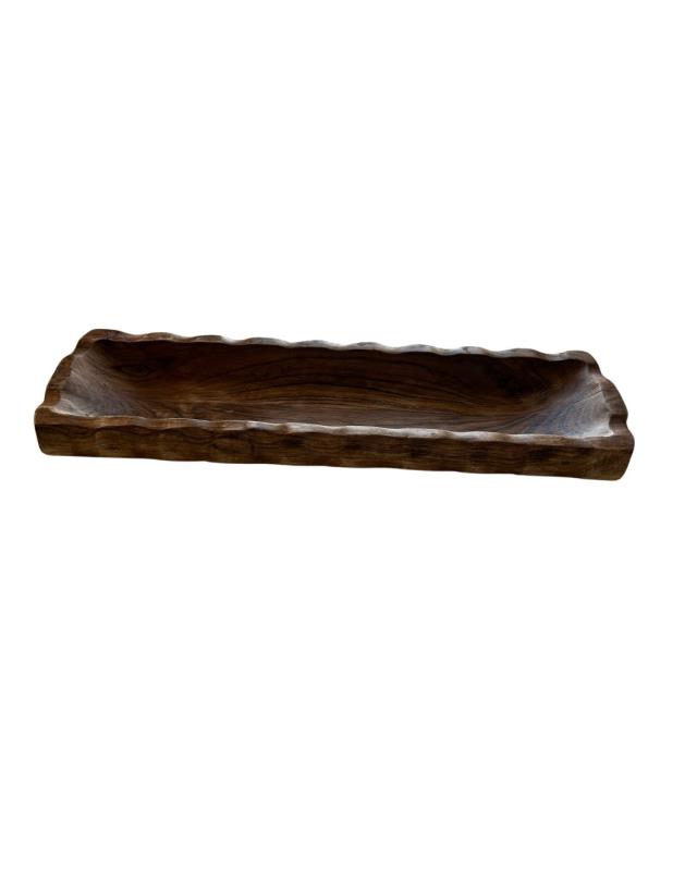 Rental store for Tray, Ruffle Edge Wood 20 L x 6 w x 2 H in Saskatoon SK