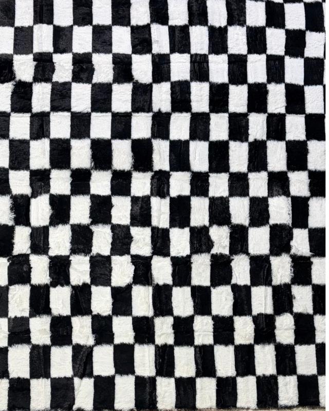 Rental store for Rug, Checkered Black White  9 W x 12 L in Saskatoon SK