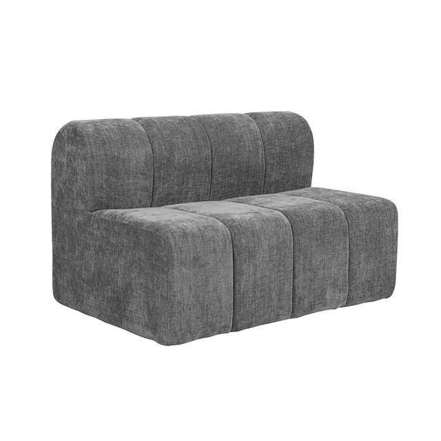 Rental store for Loveseat, Grey Velvet Armless Modern in Saskatoon SK