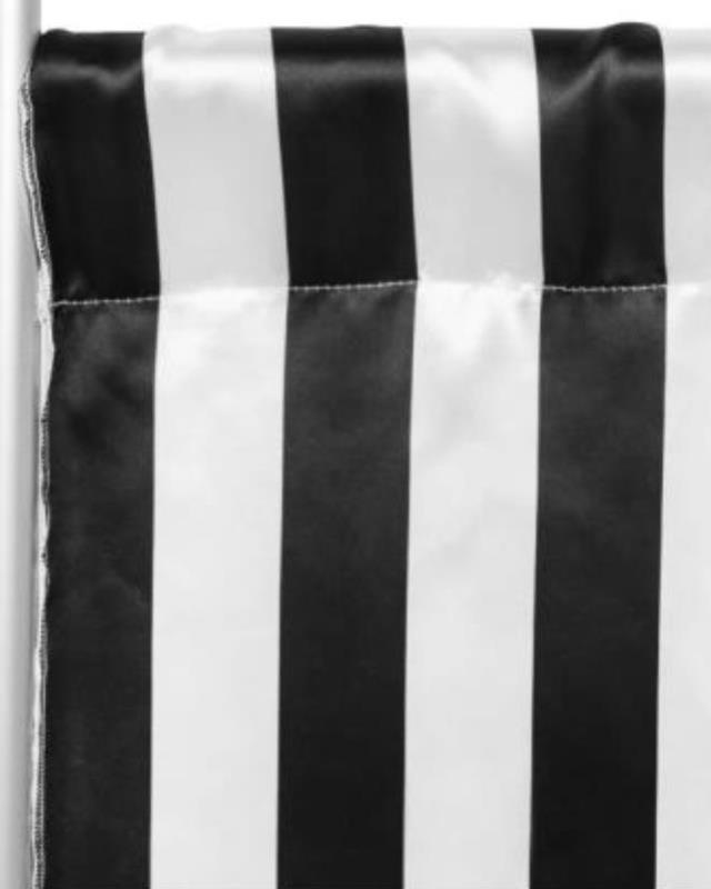 Rental store for Drape, Satin Black White Stripe 10 x56 in Saskatoon SK